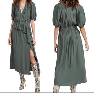 Ulla Johnson Leah Draped Ruffled Midi Dress Size 2